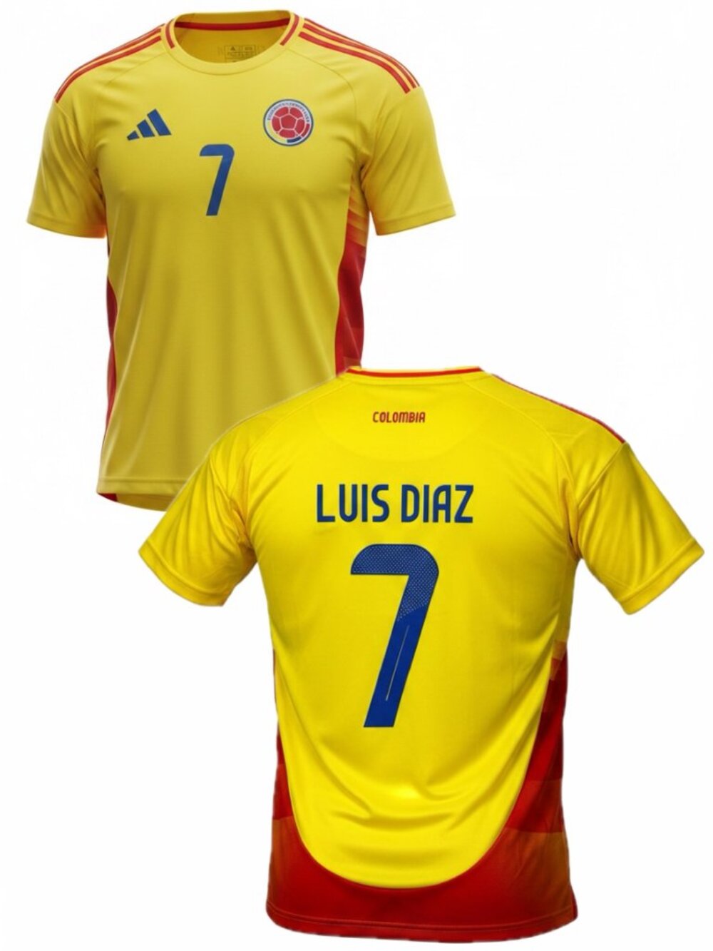 ✨ Colombia Luis Díaz #7 Home Soccer Jersey – Men’s XL – Fan Version ✨